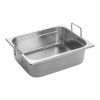 RVS gastronorm bak met greep 1/2 GN - 100 mm