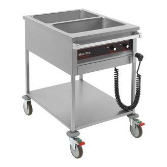 MaxPro bain-marie wagen - 2x 1/1 GN