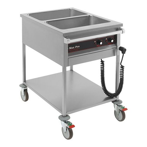 MaxPro bain-marie wagen - 2x 1/1 GN