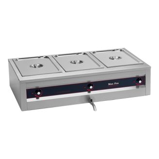 Max Pro Elektrische bain-marie - topunit, 3x 1/1 GN