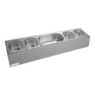 MaxPro garneerunit RVS 4x 1/6 GN + 1x 1/3 GN