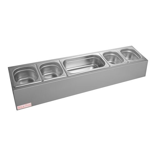 EMGA Garneerunit RVS 4x 1/6 GN + 1x 1/3 GN