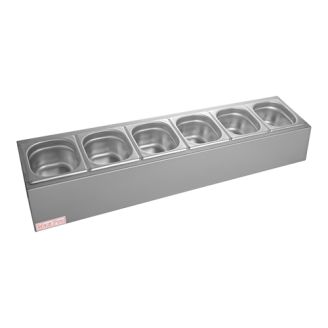 MaxPro garneerunit RVS 6x 1/6 GN
