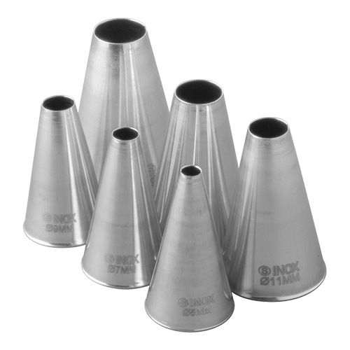 EMGA Set spuitjes 6 stuks RVS glad