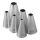EMGA Set spuitjes 6 stuks RVS glad
