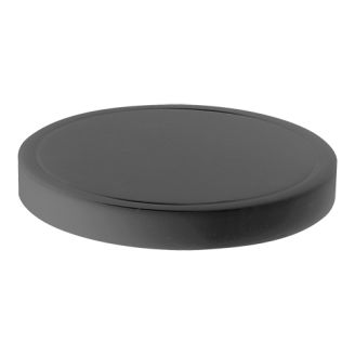 Snijplank polyethyleen rond diam. 370 mm met geul - zwart