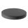 Snijplank polyethyleen rond diam. 370 mm met geul - zwart