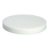 Snijplank polyethyleen rond diam. 370 mm met geul - wit