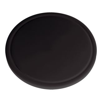 Snijplank polyethyleen rond diam. 300 mm met geul - zwart