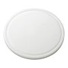Snijplank polyethyleen rond diam. 300 mm met geul - wit