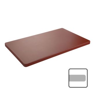 Snijblad polyethyleen bruin glad 400x250x20 mm