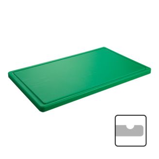 CaterChef snijblad polyethyleen groen geul 500x300x20 mm