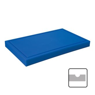 CaterChef snijblad polyethyleen blauw geul 500x300x40 mm