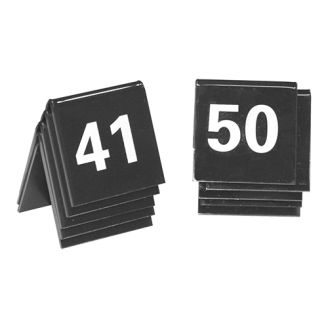 Tafelnummer set 41 -t/m 50 zwart