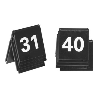 Tafelnummer set 31 -t/m 40 zwart