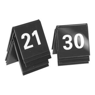 Tafelnummer set 21 -t/m 30 zwart