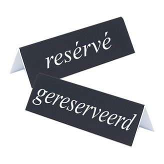 Kunststof Bordje Gereserveerd / Reserve