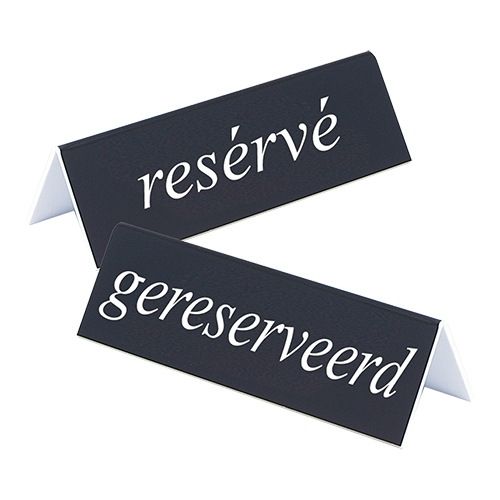 Kunststof Bordje Gereserveerd / Reserve