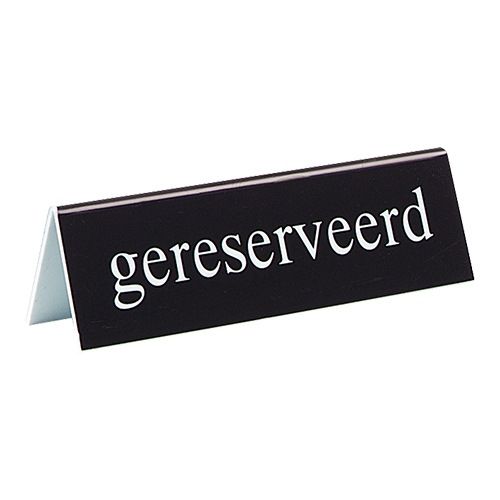 Kunststof Bordje - Gereserveerd 2 zijdig