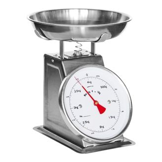 Pakketweegschaal RVS kom 4 kg