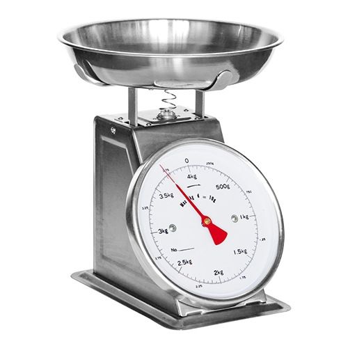 Pakketweegschaal RVS kom 4 kg