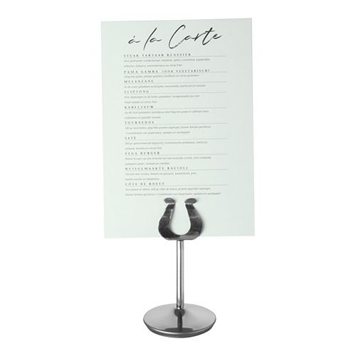 RVS kaartjes menustandaard - 14 cm