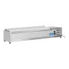 Coolhead opzetkoelvitrine - 6x 1/4 GN - RVS klapdeksel
