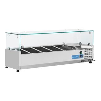 Coolhead opzetkoelvitrine - 5x 1/4 GN - glasopzet