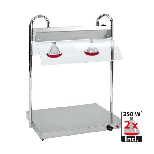 Octalux warmhoudplaat 2/1 GN + infrarood brug