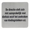 Tekstplaatje Q de directie...