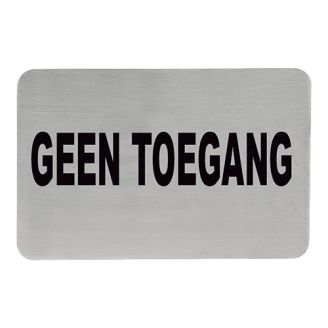 Tekstplaatje O geen toegang