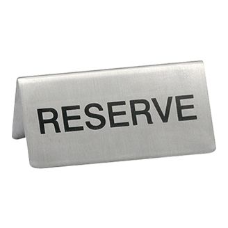 RVS Bordje - Reserve 2 zijdig