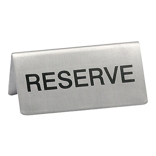 RVS Bordje - Reserve 2 zijdig