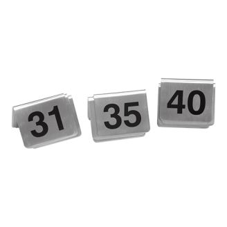 RVS tafelnummer set 31 -t/m 40