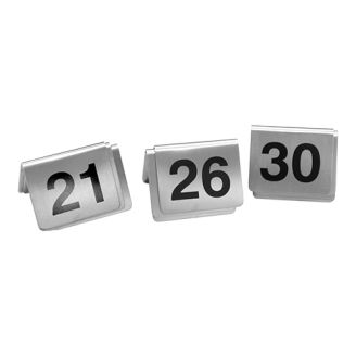 RVS tafelnummer set 21 -t/m 30