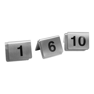 RVS tafelnummer set 01 -t/m 10