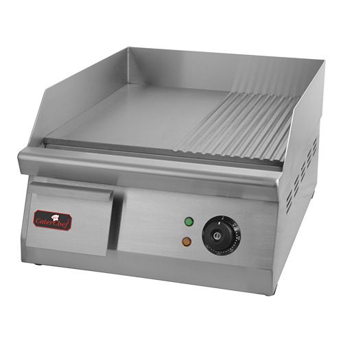 CaterChef Elektrisch bak/grillplaat - topunit, geribbled/gladde plaat