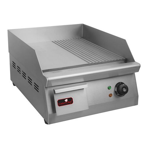 CaterChef Elektrisch bak/grillplaat - topunit, geribbled/gladde plaat