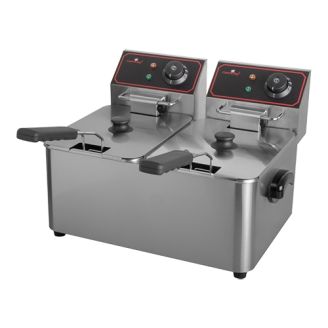 CaterChef Elektrische friteuse - topunit, 2x 5 liter
