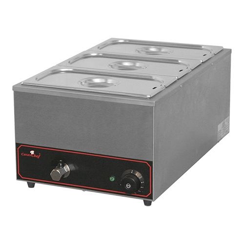 CaterChef Elektrische bain-marie - topunit, 3x 1/3 GN