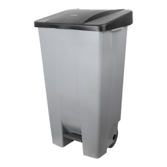 Pedaalafvalbak verrijdbaar 120 liter