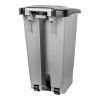 Pedaalafvalbak verrijdbaar 60 liter