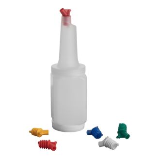 EMGA Schenkflesje gekleurde doppen - 1,2 liter