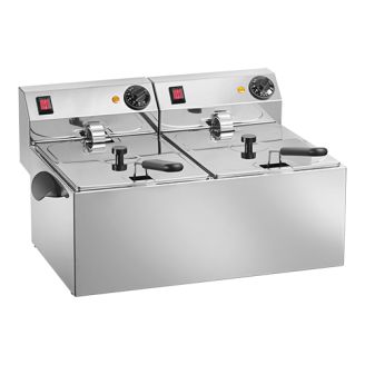CaterChef Elektrische friteuse - topunit, 2x 6 liter