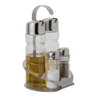 RVS ProSup Menage 4-delig olie, azijn, peper, zout