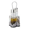 RVS ProSup Menage 4-delig, peper, zout, olie, azijn & glas