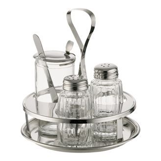 RVS Menage 3-delig, glas