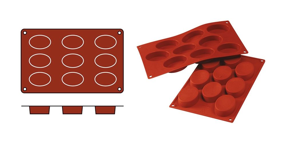 Silikomart SILICON FLEX Medium Ovals SF018