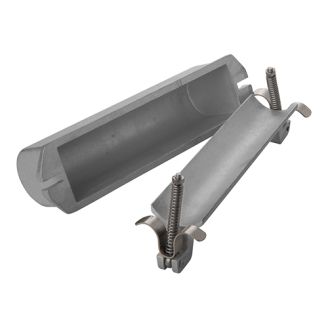 Patevorm 240x55 mm rond 6 RD - aluminium