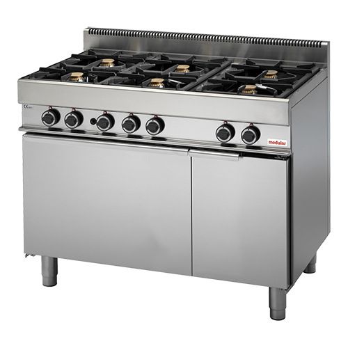 Modular Gas 6-pits fornuis - elektrische oven